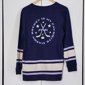 PINK Victoria's Secret Hockey Navy Top